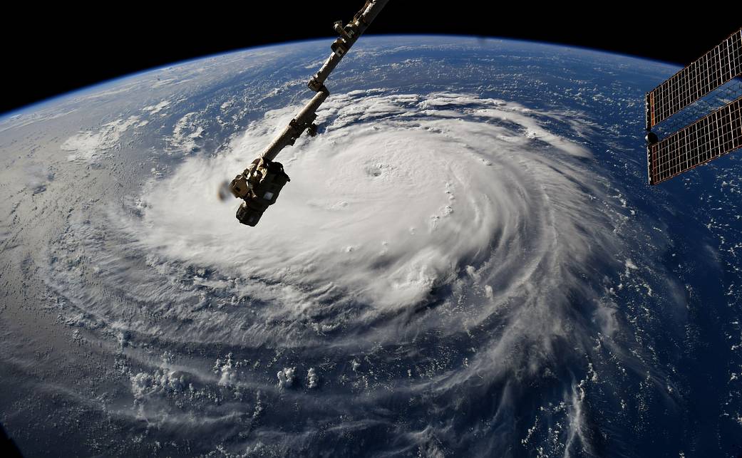 Photo of hurricane Florance from space